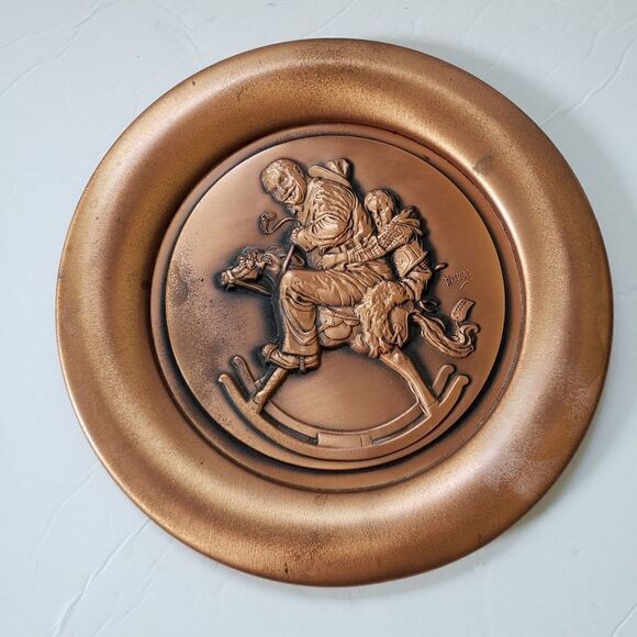Norman Rockwell Copper Plate - Picture 2 of 5